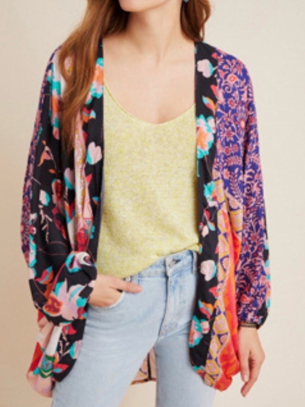 Akemi + Kin Anthropologie Multi print Kimono